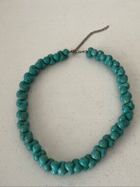 Handmade Turquoise Bead Choker Necklace